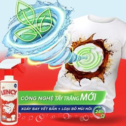 Xịt Tẩy Trắng Quần Áo LENCY 500ml – Làm Sáng Quần Áo, Loại Bỏ Vết Ố Cứng Đầu 5