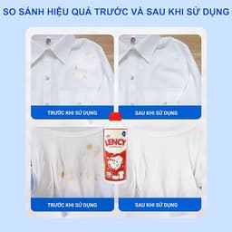 Xịt Tẩy Trắng Quần Áo LENCY 500ml – Làm Sáng Quần Áo, Loại Bỏ Vết Ố Cứng Đầu 9