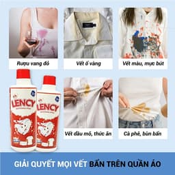 Xịt Tẩy Trắng Quần Áo LENCY 500ml – Làm Sáng Quần Áo, Loại Bỏ Vết Ố Cứng Đầu 6