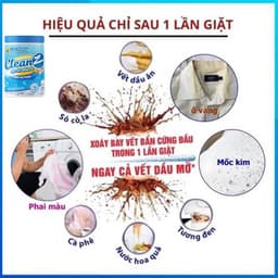 Bột Tẩy Trắng Quần Áo Enzyme Sinh Học CLEANZ 300g – Tẩy Ố Vàng, Làm Sáng Quần Áo Nhanh 2