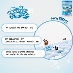 Bột Tẩy Trắng Quần Áo Enzyme Sinh Học CLEANZ 300g – Tẩy Ố Vàng, Làm Sáng Quần Áo Nhanh 5