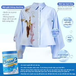 Bột Tẩy Trắng Quần Áo Enzyme Sinh Học CLEANZ 300g – Tẩy Ố Vàng, Làm Sáng Quần Áo Nhanh 7