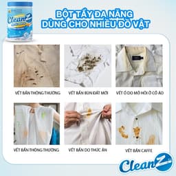 Bột Tẩy Trắng Quần Áo Enzyme Sinh Học CLEANZ 300g – Tẩy Ố Vàng, Làm Sáng Quần Áo Nhanh 6