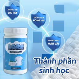 Bột Tẩy Trắng Quần Áo LORE 300G Chính Hãng – Tẩy Ố Vàng, Làm Sáng Quần Áo Nhanh 4