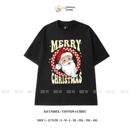 Áo thun gia đình Unisex ISEE VN in hình NOEL, áo thun giáng sinh form rộng , cotton 4 chiều mềm mịn đủ size cho gia đình 3