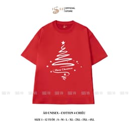 Áo thun gia đình Unisex ISEE VN in hình NOEL, áo thun giáng sinh form rộng , cotton 4 chiều mềm mịn đủ size cho gia đình 5