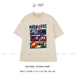 Áo thun bé trai AVENGERS form rộng ISEE VN, áo spider man chất cotton 4c premium thấm hút, chất vải dày dặn - ISTH01 4