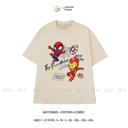 Áo thun bé trai AVENGERS form rộng ISEE VN, áo spider man chất cotton 4c premium thấm hút, chất vải dày dặn - ISTH01 5