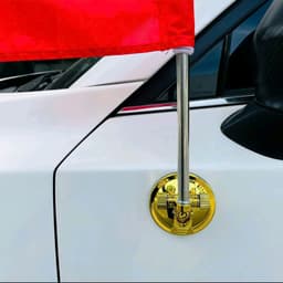 Cờ Tổ Quốc gắn ngoài xe ô tô, cờ Việt Nam đế mạ vàng hít chân không gắn Capo trang trí xe ô tô 5