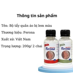 Cặp Tẩy Lem Màu Quần Áo 𝗙𝗲𝗿𝗼𝗻𝗮 200g – Khử Loang Màu, Tẩy Ám Màu Nhanh 9