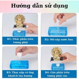 Nước Hoa Ô Tô CARLOX Tượng Phật Quan Thế Âm Chạy Năng Lượng Mặt Trời Tỏa Hương Thơm Mát Nhẹ Nhàng 9