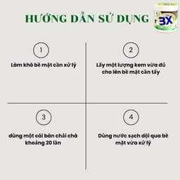 Kem Tẩy Rửa Gạch Men Đa Năng 3X 500g – Tẩy Ố Vàng, Mốc Đen, Cặn Bẩn Cứng Đầu 6