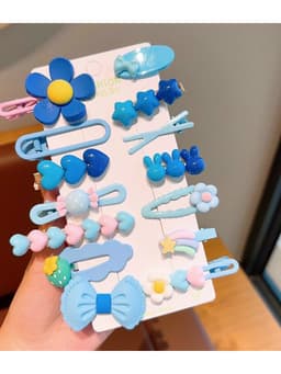Sét 14  Cái Kẹp Tóc Màu Kẹo Cho Bé Gái Hoạt Hình Phong Cách Hàn Quốc ngộ nghĩnh Dễ Thương nhiều màu 6