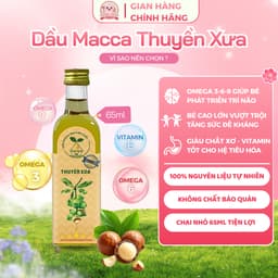 [Date 2027] Dầu Macca Thuyền Xưa Nguyên Chất Ăn Dặm Cho Bé 65ml 1