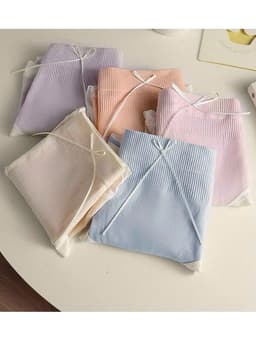 Sét 5 Quần Lót Nữ Cotton Kháng Khuẩn Gân Tăm Không Đường May co dãn 4 chiều 2
