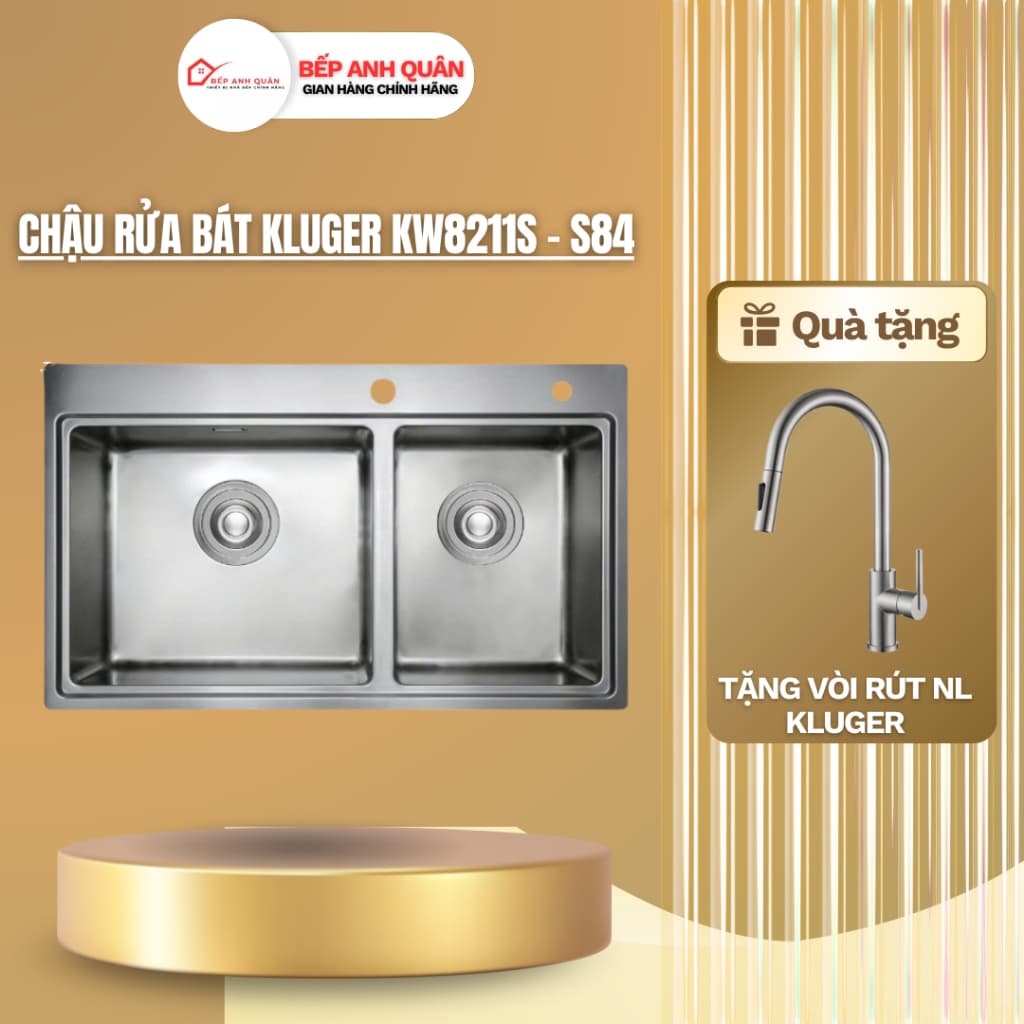 Chậu rửa bát Kluger KW8211S – S84 | HÀNG CHÍNH HÃNG