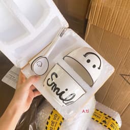Sét Bộ 2 Bát Ăn Cơm Gốm Sứ Kèm 2 Thìa. Bộ 2 Bát Và 2 Thìa Được In Hình Họa Tiết Xinh Sắn Và Dễ Thương 3