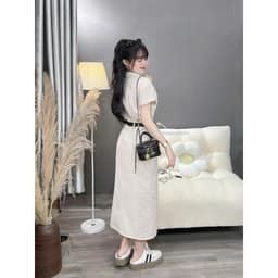 xukadress- Đầm kem sơmi thanh lịch, đơn giản, sang chảnh dễ mặc mọi dịp 7