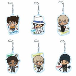 (mua 1 tặng 1) Dây treo điện thoại DETECTIVE CONAN ver TÊN anime chibi mica trong acrylic xinh xắn 1