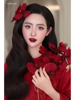 Cài Tóc Hoa Lan Hồ Điệp Đỏ Nhung Cô Dâu - Kẹp Phụ Kiện Tóc Cưới Ăn Hỏi Nhiều Màu 6