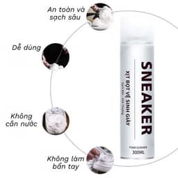 [Combo] Xịt Bọt Tuyết Làm Sạch Giày Sneaker–Tẩy Trắng Siêu Nhanh,Đánh Bay Vết Bẩn, An Toàn Da Giày 4