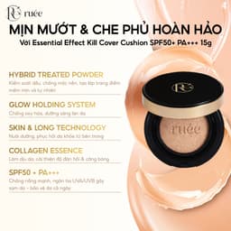 Phấn nước che khuyết điểm màu 21 RUÉE Essential Effect Kill Cover Cushion 15g - Chính hãng Hàn Quốc 3