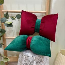 Gối tựa lưng sofa trang trí Decor, phòng khách sang trọng, phù hợp Khách sạn cao cấp chất nhung tông ĐỎ TRẮNG 8