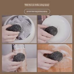 Sét 5, 10 cọ xong nồi tròn tròn cọ siêu sạch. 4