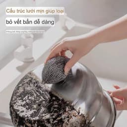 Sét 5, 10 cọ xong nồi tròn tròn cọ siêu sạch. 9