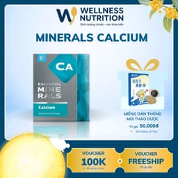 Canxi siberian Essential Minerals Calcium, hỗ trợ  phát triển của xương và răng hộp 60 viên 1