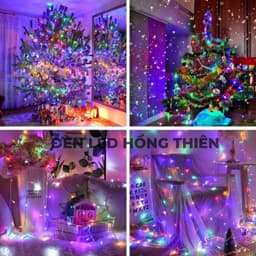 Dây Đèn Kim Cương 100Mét Led V8 Chống Nước IP65, 8 Chế Độ Nháy Trang Trí Không Gian Rộng 6