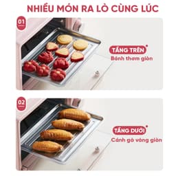 Lò nướng điện Xabazy Dung Tích 12L, Nồi Chiên Không Dầu, công suất 600W, Hẹn giờ nướng, nhiệt đối lưu 8