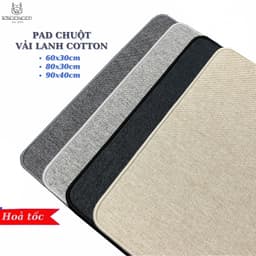 Pad chuột, Lót chuột, thảm trải bàn vải lanh cotton cao cấp dày dặn, kích thước lớn 1
