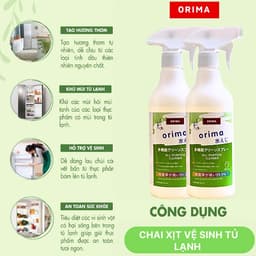Xịt Vệ Sinh Tủ Lạnh Đa Năng ORIMA 500ml – Khử Mùi, Tẩy Sạch Mảng Bám, Diệt Khuẩn 6