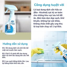 Xịt Vệ Sinh Tủ Lạnh Đa Năng CALIDAD 500ml – Khử Mùi, Tẩy Sạch Mảng Bám, Diệt Khuẩn 8