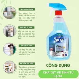 Xịt Vệ Sinh Tủ Lạnh Đa Năng TANET SR15 500ml – Khử Mùi, Tẩy Sạch Mảng Bám, Diệt Khuẩn 3