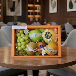Khay chữ nhật đỏ nắp mica đựng trái cây kích thước 27x20x10 7