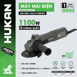 Máy Mài Cầm Tay HUKAN G2-A1100PRO, 1100w, 6 cấp tốc độ MAX - Chống khởi động lại, Khởi động mềm 1