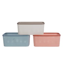 Rổ Nhựa Đan Viền Mây Việt Nhật Hokori 3517, Giỏ Đựng Đồ Đa Dụng Tiết Kiệm Diện Tích - DOMUS 7