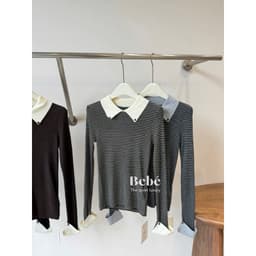 𝑨𝒏𝒏 𝑺𝒕𝒖𝒅𝒊𝒐 x 𝐐𝐂𝐂𝐂] Áo Len Nữ Dài Tay Cổ Polo Phối Tay, Áo Len Cổ Bẻ Tay Dài Form Ôm Phong Cách Hàn Quốc 5