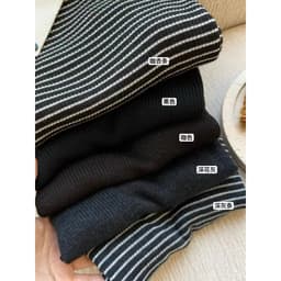 𝑨𝒏𝒏 𝑺𝒕𝒖𝒅𝒊𝒐 x 𝐐𝐂𝐂𝐂] Áo Len Nữ Dài Tay Cổ Polo Phối Tay, Áo Len Cổ Bẻ Tay Dài Form Ôm Phong Cách Hàn Quốc 6
