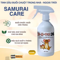 Xịt Đuổi Chuột Thảo Mộc SAMURAI CARE 350ml –  An Toàn, Đuổi Chuột Hiệu Quả Không Độc Hại 1