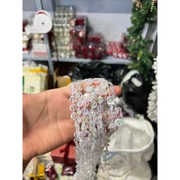 Chuỗi hạt lấp lánh đồ trang trí cây thông noel thêm rực rỡ 9