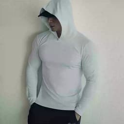 Áo Giữ Nhiệt Nam Dài Tay Có Mũ, Chất Thun Lạnh Thái Mặc 4 Mùa, Tập Gym, Chạy Bộ, Bickleball, Áo Chống Nắng, Lao Động... 7