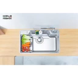 CHẬU RỬA BÁT 1 HỐ NOBINOX LIKEN NL792D CHÍNH HÃNG | KT 83X50CM 3