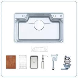 CHẬU RỬA BÁT 1 HỐ NOBINOX LIKEN NL792D CHÍNH HÃNG | KT 83X50CM 2
