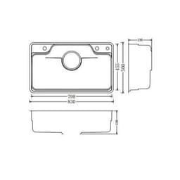 CHẬU RỬA BÁT 1 HỐ NOBINOX LIKEN NL792D CHÍNH HÃNG | KT 83X50CM 4