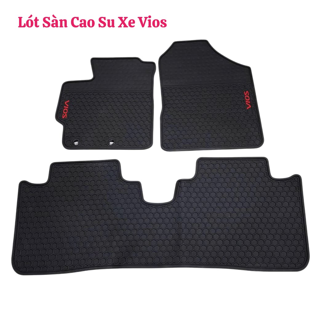 Bộ lót sàn cao su cho xe Vios đời 2019 tới 2025 sản phẩm lắp chuẩn xe
