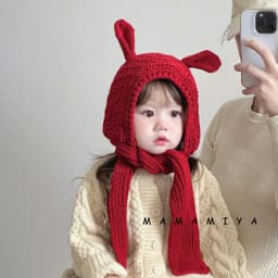 Mũ len cho bé- Mũ len trùm đầu Tai Thỏ đáng yêu chất len mềm mịn cho bé trai bé gái từ 2-12 tuổi MLTT 9