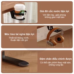 Bàn làm việc chỉnh chiều cao Đa Năng Cho Văn Phòng Học Tập Và Gaming 2 trong 1 Gỗ Nâng Hạ Điện 7